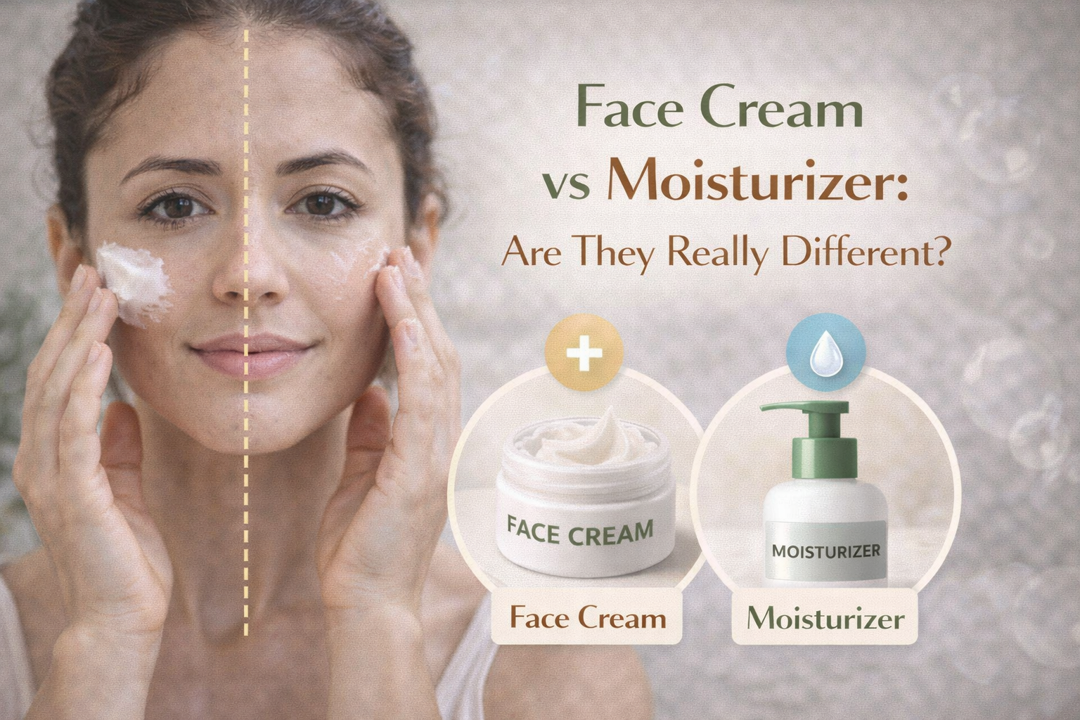 Face Cream vs Moisturizer